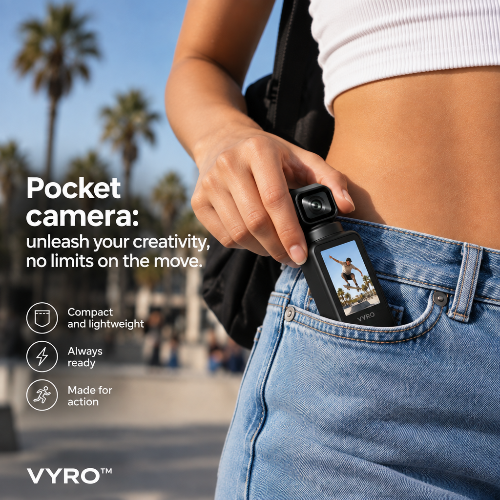 Pocket camera: unleash your creativity, no limits on the move