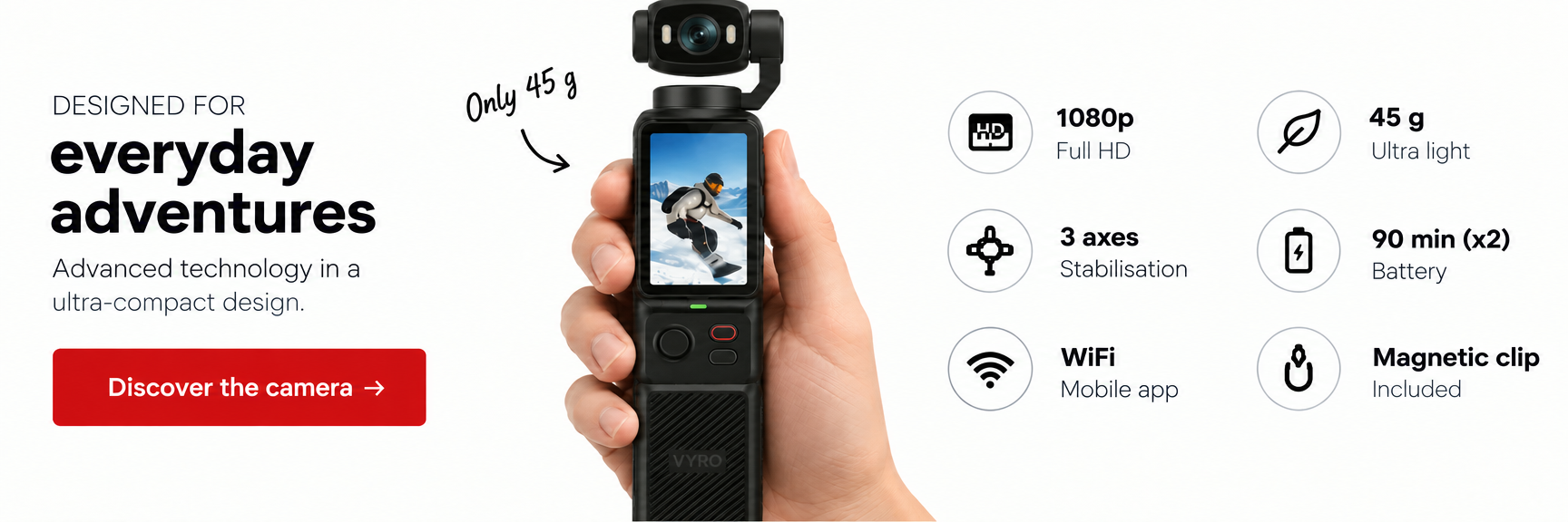 VYRO Pocket Pro design