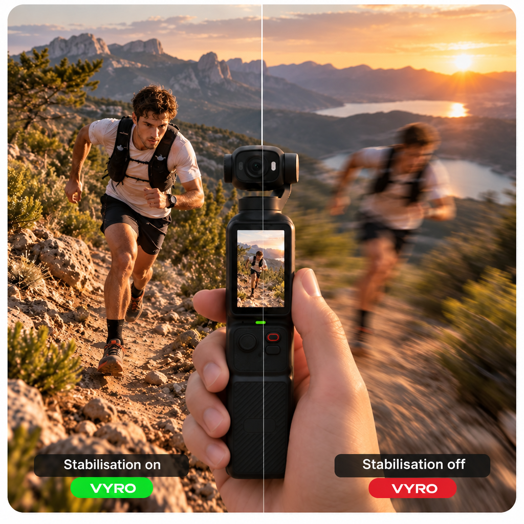 Stabilisation on vs off comparison